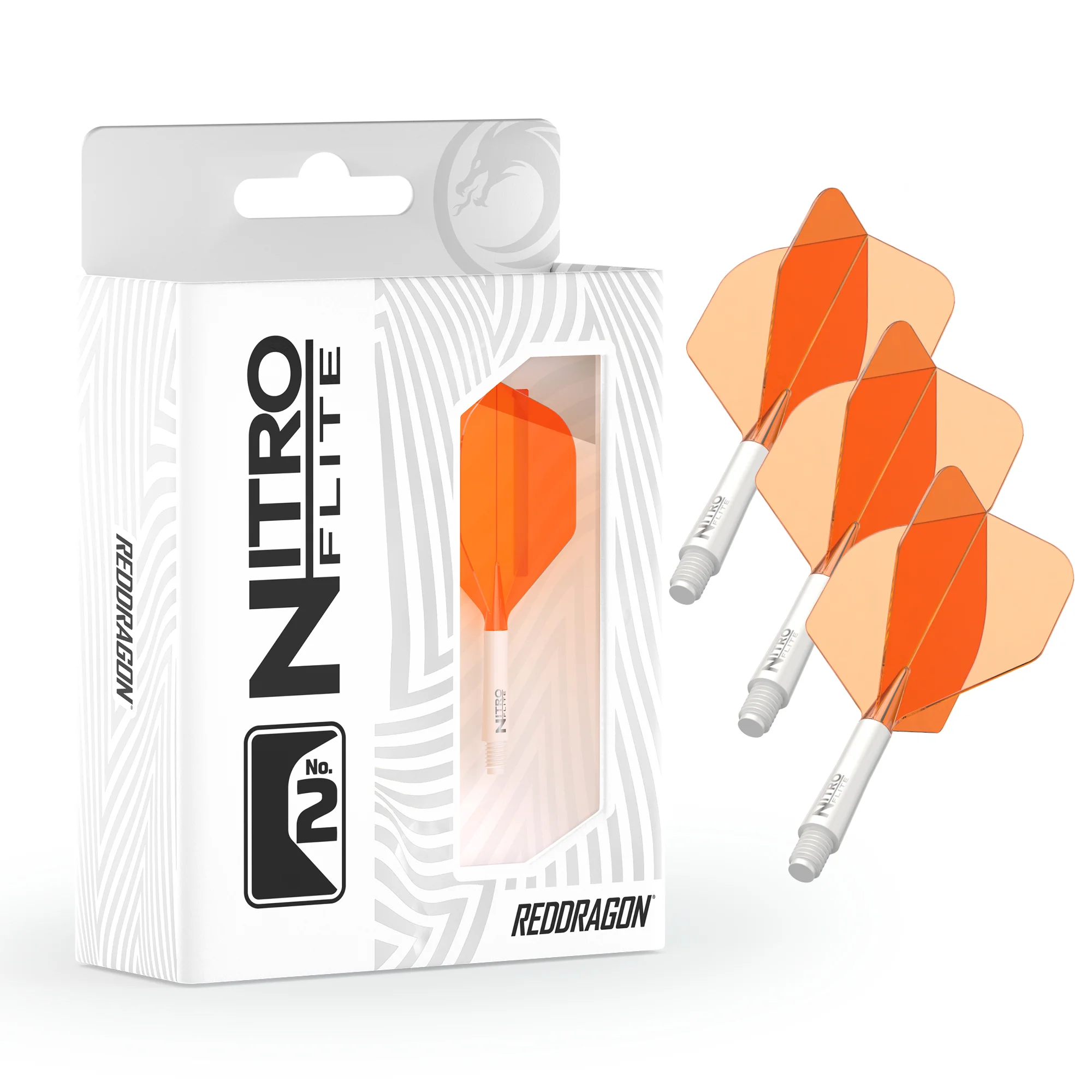 Red Dragon Nitro Flite Orange and White - Image 2