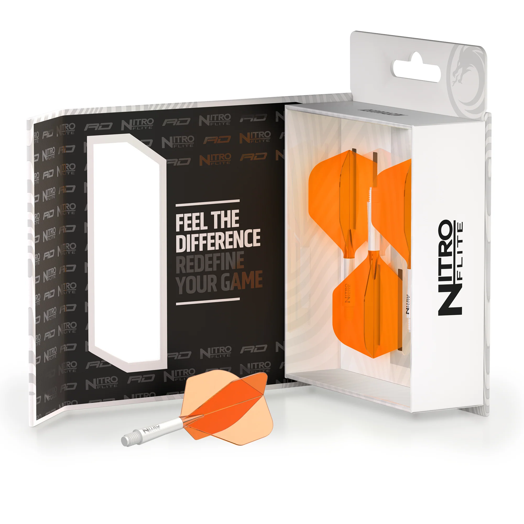 Red Dragon Nitro Flite Orange and White - Image 4
