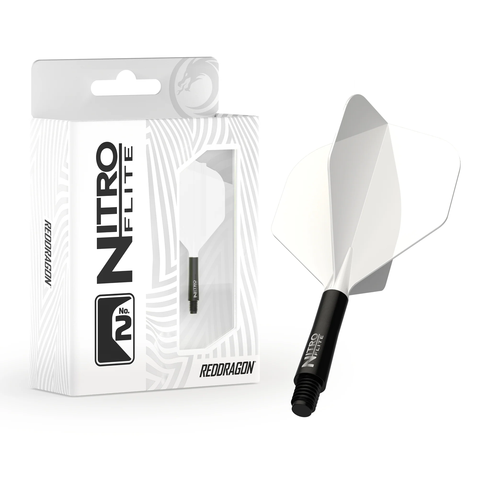 Red Dragon Nitro Flite Solid White and Black