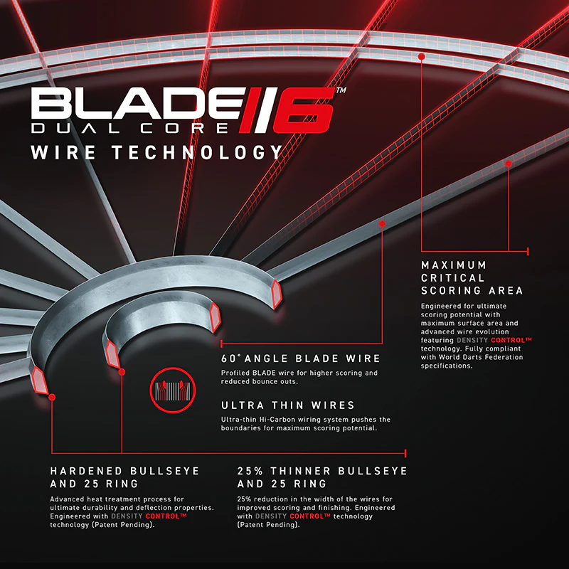 Winmau Blade 6 Dual Core Dartboard - Image 3