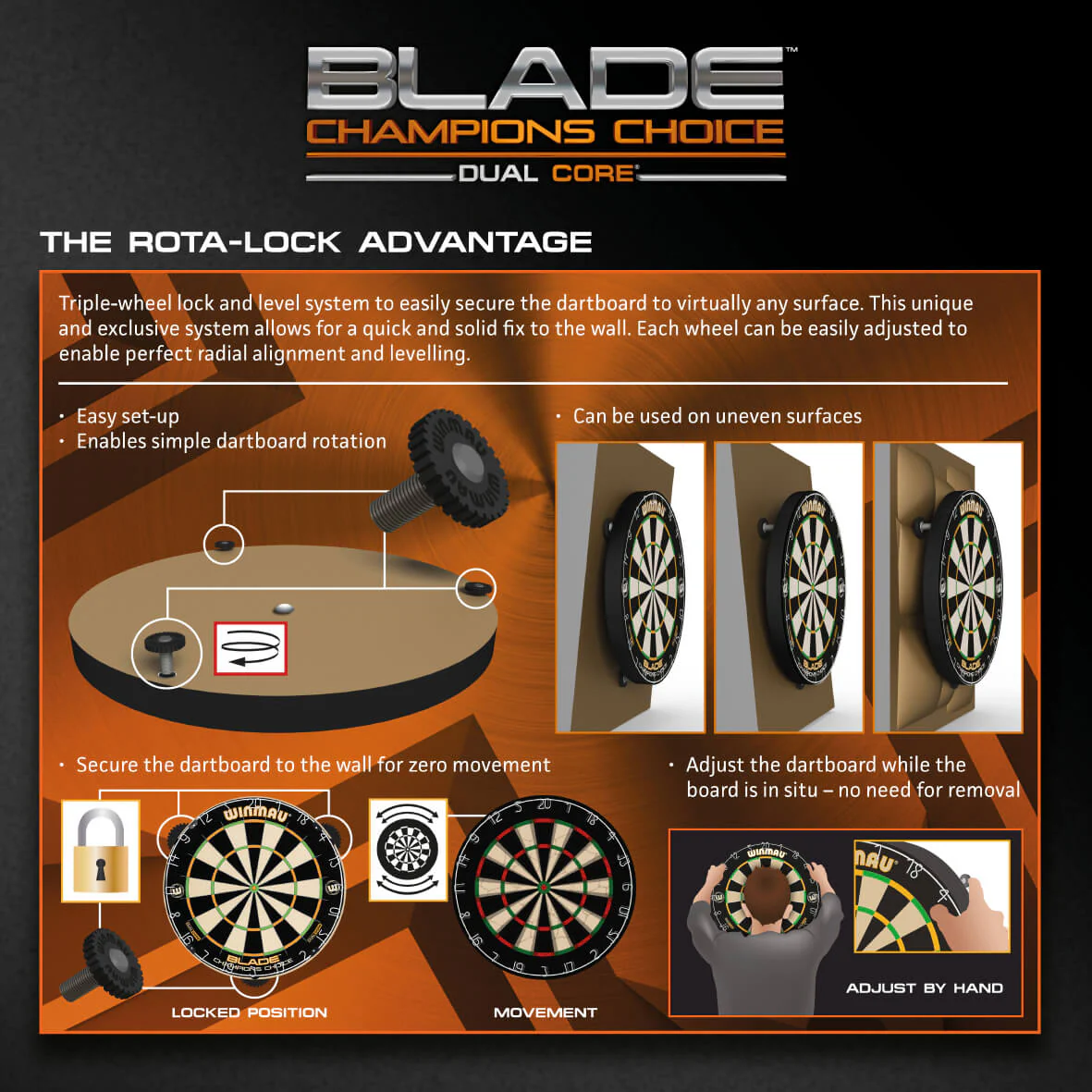 Winmau Blade Dual Core Champions Choice Dartboard - Image 7
