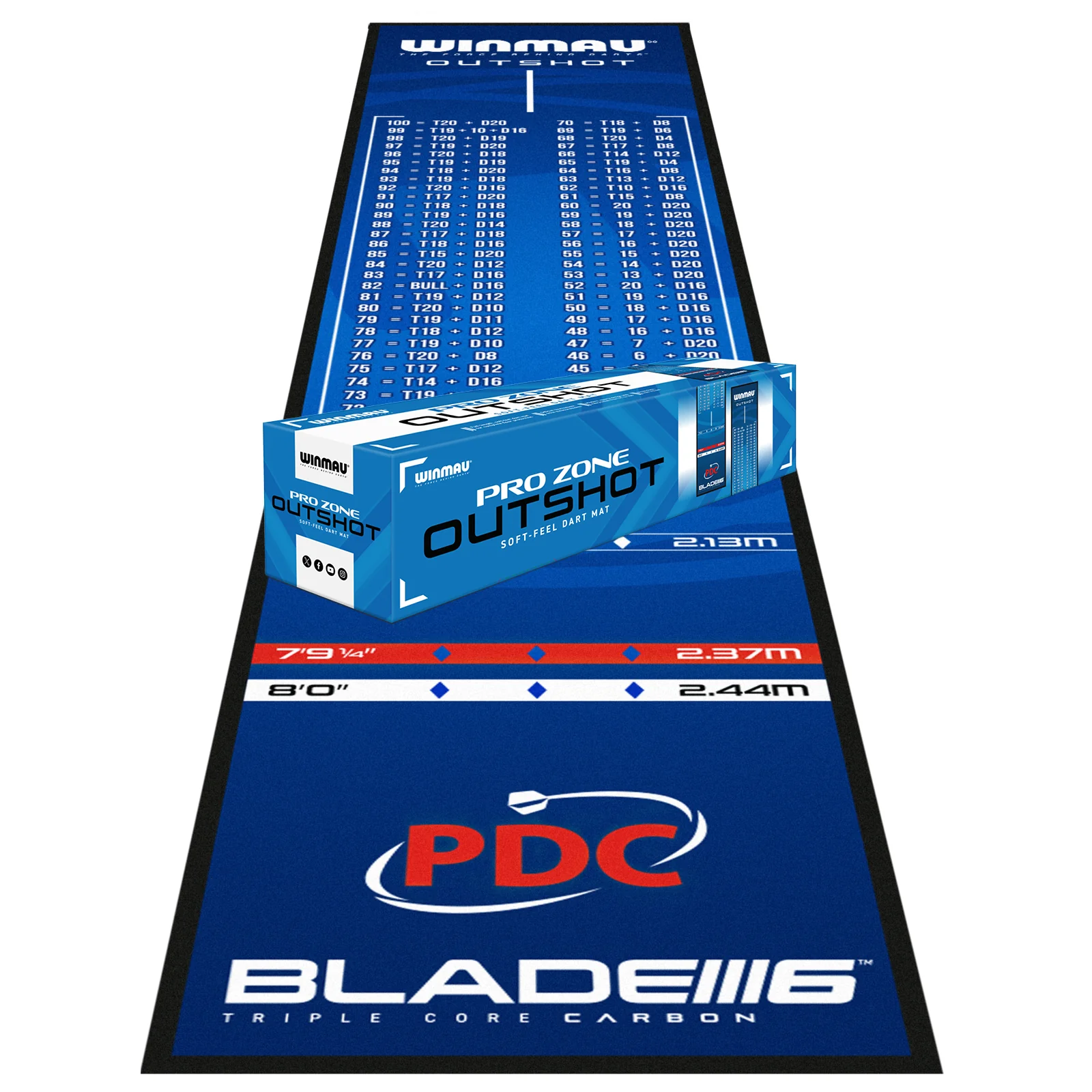 Pro Zone Outshot Soft Feel Dart Mat - Image 4